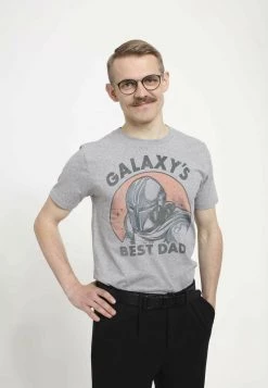 Henry Tiger Unisex STAR WARS GALAXY MANDO - T-Shirt Print - Melange Grey -Günstiges Henry Tiger Geschäft 910bc04d4764496db70571ea488aa704