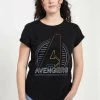 Henry Tiger Damen MARVEL NEON AVENGERS - T-Shirt Print - Black