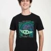 Henry Tiger Unisex STAR WARS: THE MANDALORIAN - YODA CHILD SPACE - T-Shirt Print - Black