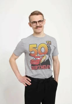 Henry Tiger Unisex PIXAR CARS 2 - LIGHTNING BIRTHDAY 50 - T-Shirt Print - Melange Grey -Günstiges Henry Tiger Geschäft 91ec25c6262e4b829121128b1be8a926