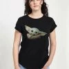 Henry Tiger Damen STAR WARS THE CHILD FACE - T-Shirt Print - Black