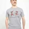 Henry Tiger Unisex DISNEY CLASSICS MICKEY CLASSIC - VINTAGE HOLIDAY SKATERS - T-Shirt Print - Melange Grey