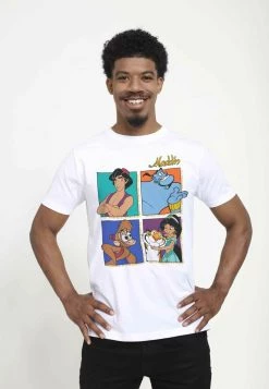 Henry Tiger Unisex DISNEY ALADDIN FOUR - T-Shirt Print - White