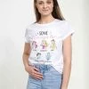 Henry Tiger Damen DISNEY DISNEY PRINCESSES - SOME PRINCESSES ARE - T-Shirt Print - White