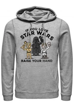 Henry Tiger Unisex STAR WARS RAISE YOUR HANDS - Kapuzenpullover - Melange Grey