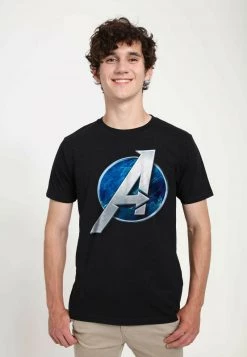 Henry Tiger Unisex MARVEL AVENGERS CLASSIC - AVENGERS GAME CIRCLE LOGO - T-Shirt Print - Black