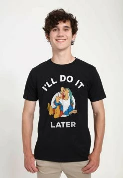 Henry Tiger Unisex DISNEY SNOW WHITE - DO IT LATER - T-Shirt Print - Black