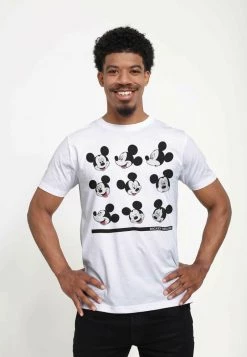 Henry Tiger Unisex DISNEY CLASSICS MICKEY CLASSIC - MICKEY EXPRESSIONS - T-Shirt Print - White