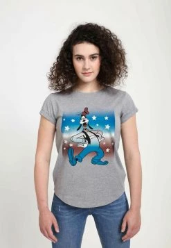Henry Tiger Damen DISNEY PATRIOTIC GOOF - T-Shirt Print - Melange Grey -Günstiges Henry Tiger Geschäft 97a0f1306c84454c960142e752b65485