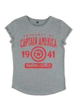 Henry Tiger Damen MARVEL AVENGERS CLASSIC - CAPTAINS PROPERTY - T-Shirt Print - Melange Grey -Günstiges Henry Tiger Geschäft 97c9f30642a44929aa6b0a3c7bf1d97f