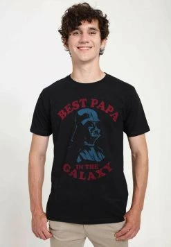 Henry Tiger Unisex STAR WARS: CLASSIC - BEST PAPA - T-Shirt Print - Black