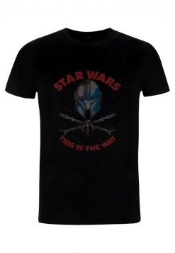 Henry Tiger Unisex STAR WARS: THE MANDALORIAN - CROSSBONES - T-Shirt Print - Black -Günstiges Henry Tiger Geschäft 98498952878b4d61a842c736f9767608