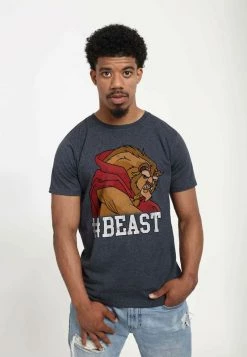 Henry Tiger DISNEY UNISEX BEAST - T-Shirt Print - Melange Black