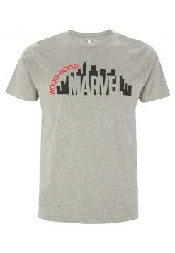 Henry Tiger Unisex MARVEL OTHER - SKYLINE LOGO - T-Shirt Print - Melange Grey -Günstiges Henry Tiger Geschäft 990e101b05344691a5bc3ec03577e91d