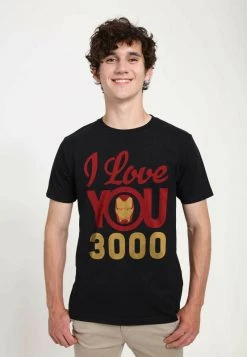 Henry Tiger Unisex MARVEL AVENGERS: ENDGAME - 3000 ICON FACE - T-Shirt Print - Black