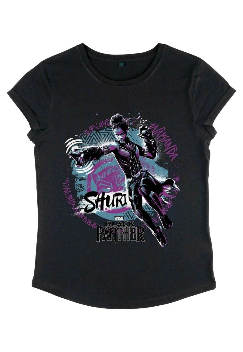 Henry Tiger MARVEL BLACK PANTHER - SHURI JUMP NIGHT - T-Shirt Print - Black | Damen 5 Henry Tiger MARVEL BLACK PANTHER - SHURI JUMP NIGHT - T-Shirt Print - Black | Damen – Bild 5