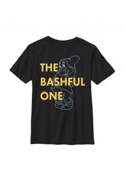 Henry Tiger Unisex DISNEY SNOW WHITE ONE BASHFUL DWARF - T-Shirt Print - Black