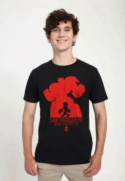 Henry Tiger Unisex DISNEY BIG HERO 6 SERIES - SILHOUETTE BAYMAX - T-Shirt Print - Black