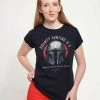 Henry Tiger Damen STAR WARS: THE MANDALORIAN - BOUNTY GOALS - T-Shirt Print - Navy Blue