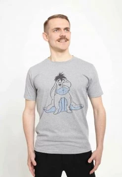 Henry Tiger DISNEY CLASSICS WINNIE THE POOH - BASIC SKETCH EEYORE - T-Shirt Print - Mottled Light Grey | Unisex