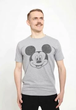 Henry Tiger Unisex DISNEY CLASSICS MICKEY CLASSIC - MICKEY FACE - T-Shirt Print - Melange Grey