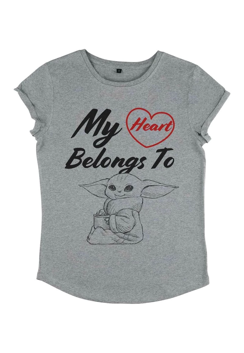 Henry Tiger Damen STAR WARS HEART BELONG TO THE CHILD - T-Shirt Print - Melange Grey 4 Henry Tiger Damen STAR WARS HEART BELONG TO THE CHILD - T-Shirt Print - Melange Grey – Bild 4