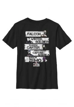 Henry Tiger Unisex MARVEL CHARACTER STACK - T-Shirt Print - Black