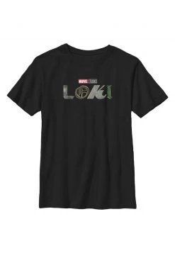 Henry Tiger Unisex MARVEL LOKI LOGO - T-Shirt Print - Black