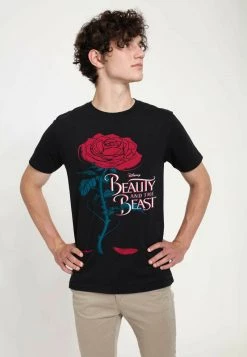 Henry Tiger Unisex DISNEY BEAUTY & THE BEAST: LIVE ACTION - LOGO ROSE - T-Shirt Print - Black -Günstiges Henry Tiger Geschäft 9dccb85bb4644fa9b150b29124365c4a