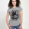 Henry Tiger Damen T-Shirt Print - Melange Grey