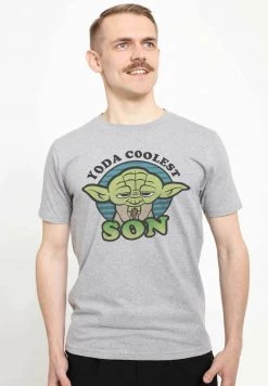 Henry Tiger Unisex STAR WARS: CLASSIC - COOLEST SON - T-Shirt Print - Melange Grey