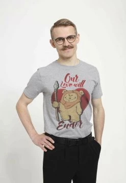 Henry Tiger STAR WARS UNISEX LOVE WILL ENDOR - T-Shirt Print - Melange Grey -Günstiges Henry Tiger Geschäft 9f6a66a4641a4bd3b4efae2a8010154e