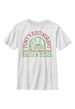 Henry Tiger DISNEY CLASSICS LADY AND THE TRAMP TONYS PASTA PIZZA - T-Shirt Print - White | Unisex