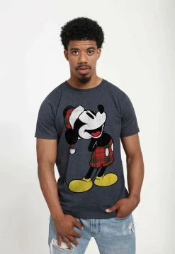 Henry Tiger DISNEY CLASSICS UNISEX PLAID MICKEY - T-Shirt Print - Melange Black -Günstiges Henry Tiger Geschäft a135f629592140d8b02e98605a269195