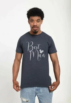 Henry Tiger DISNEY MICKEY MOUSE UNISEX BEST - T-Shirt Print - Melange Black