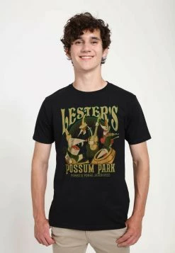 Henry Tiger Herren DISNEY CLASSICS LESTERS POSSUM PARK - T-Shirt Print - Black