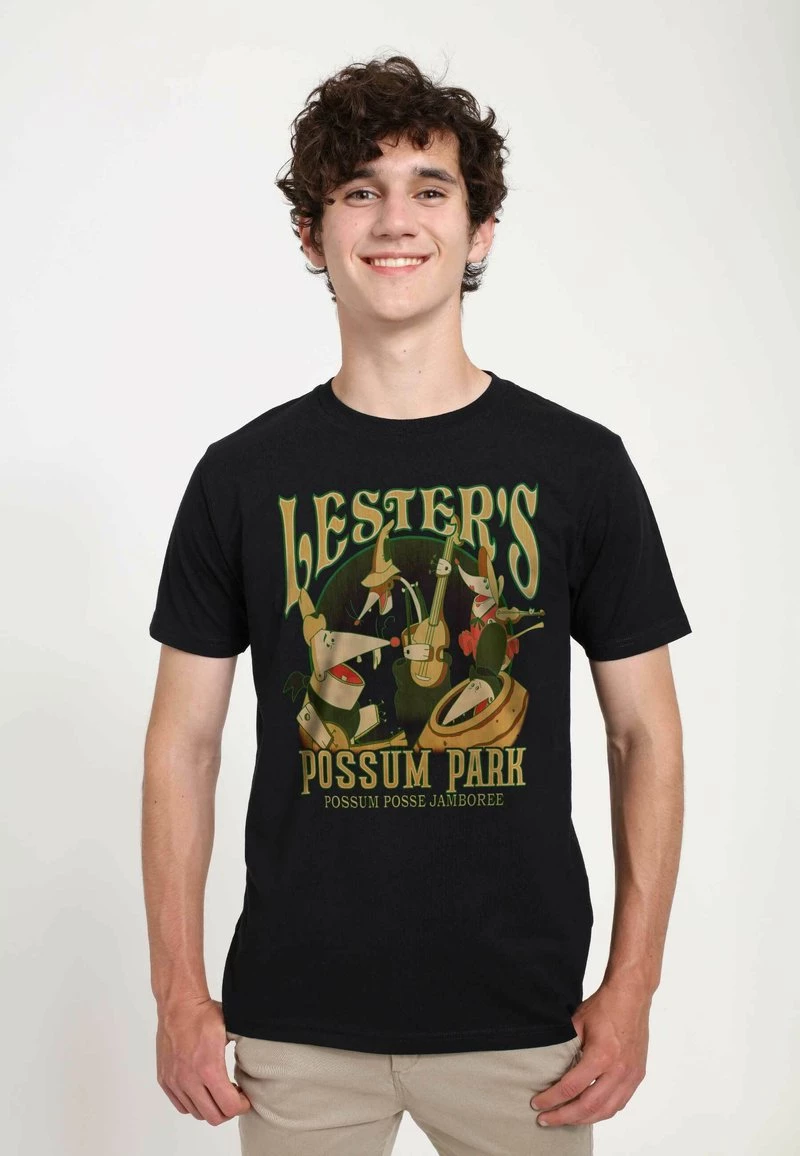 Henry Tiger Herren DISNEY CLASSICS LESTERS POSSUM PARK - T-Shirt Print - Black 1 Henry Tiger Herren DISNEY CLASSICS LESTERS POSSUM PARK - T-Shirt Print - Black