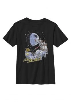 Henry Tiger Unisex STAR WARS VADER SLEIGH - T-Shirt Print - Black
