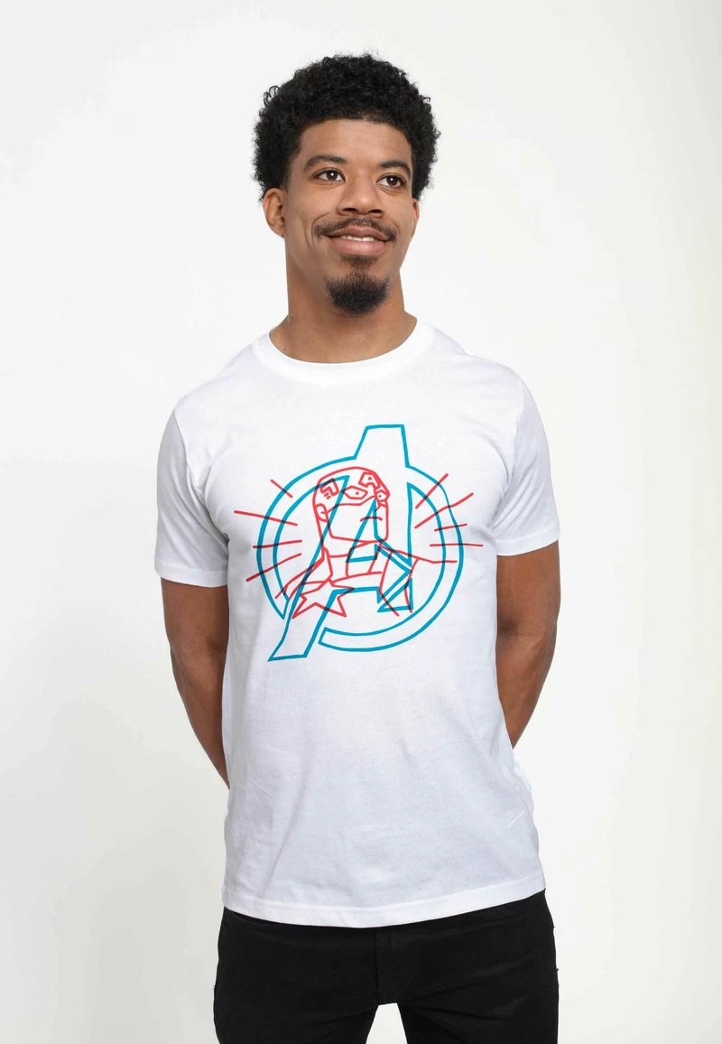 Henry Tiger Unisex MARVEL AVENGERS CLASSIC - CAP DOODLE AVENGERS - T-Shirt Print - White 3 Henry Tiger Unisex MARVEL AVENGERS CLASSIC - CAP DOODLE AVENGERS - T-Shirt Print - White – Bild 3