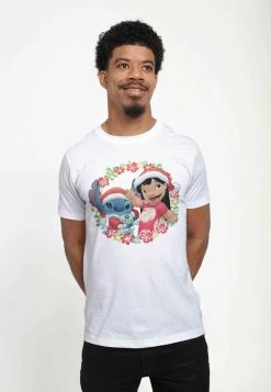 Henry Tiger Unisex DISNEY CLASSICS LILO & STITCH - LILO AND STITCH HOLIDAY - T-Shirt Print - White