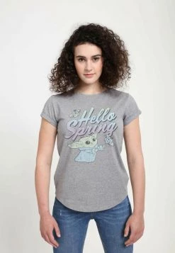 Henry Tiger Damen STAR WARS HELLO SPRING - T-Shirt Print - Melange Grey