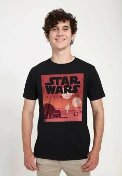 Henry Tiger Unisex STAR WARS: CLASSIC - NEW HOPE MINIMALIST - T-Shirt Print - Black