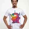 Henry Tiger PIXAR UNISEX TIE DYE ALIEN - T-Shirt Print - White