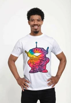 Henry Tiger PIXAR UNISEX TIE DYE ALIEN - T-Shirt Print - White
