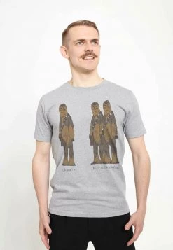 Henry Tiger Herren STAR WARS: CLASSIC - EXTRA CHEWIE - T-Shirt Print - Melange Grey