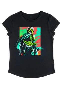 Henry Tiger STAR WARS: THE MANDALORIAN - NEON MANDO - T-Shirt Print - Black | Damen -Günstiges Henry Tiger Geschäft a6bcc0b1515e4f1aae06adb174e880e4