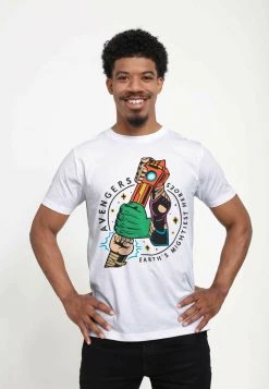 Henry Tiger MARVEL UNISEX AVENGER HANDS - T-Shirt Print - White -Günstiges Henry Tiger Geschäft a749059e2e7f4ac4aff7e41db6b4f781