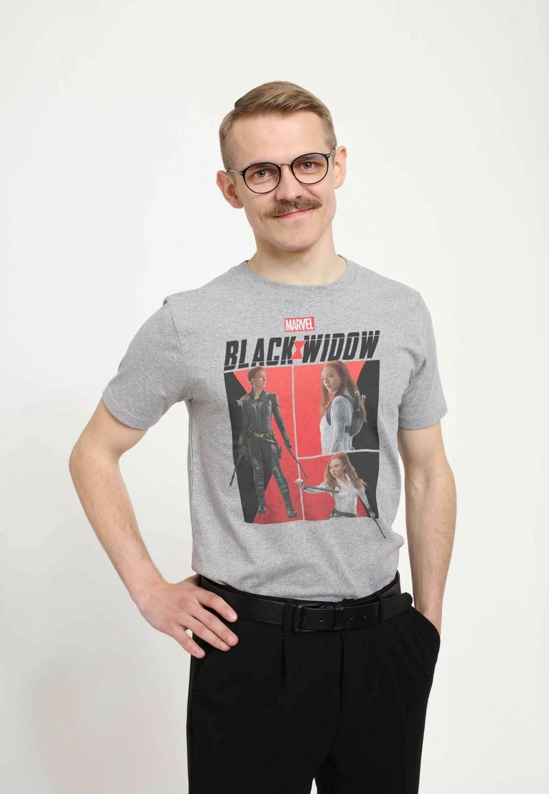 Henry Tiger Unisex MARVEL BLACK WIDOW - BLACK WIDOW COMIC - T-Shirt Print - Melange Grey 3 Henry Tiger Unisex MARVEL BLACK WIDOW - BLACK WIDOW COMIC - T-Shirt Print - Melange Grey – Bild 3
