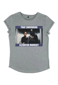 Henry Tiger Damen STAR WARS AWKWARD ELEVATOR MOMENT - T-Shirt Print - Melange Grey -Günstiges Henry Tiger Geschäft a80b3a7980b9416f9c80f05d688f3bbc