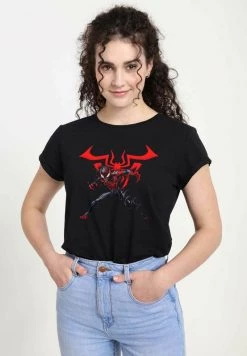 Henry Tiger Damen MARVEL OTHER - SPIDERMAN MILES W SYMBOL - T-Shirt Print - Black -Günstiges Henry Tiger Geschäft a8afa05e79cc41ebbf134b8e170b51f0